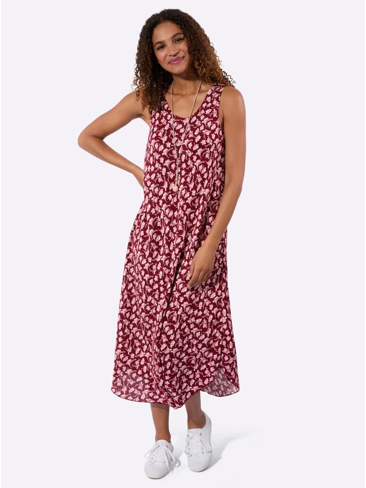 

Платье с принтом бордового и белого цветов WITT WEIDEN