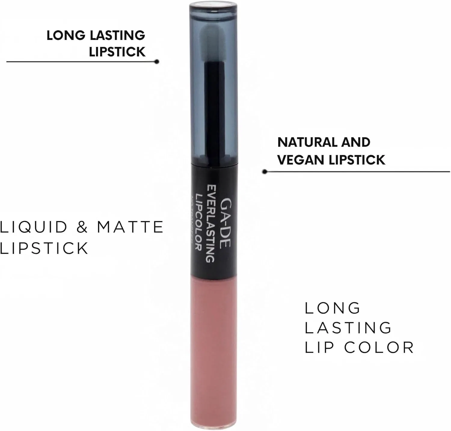 Матовая помада GA-DE Everlasting Lip Color 93 full coverage 0.8 oz свежий нюд — фото 4