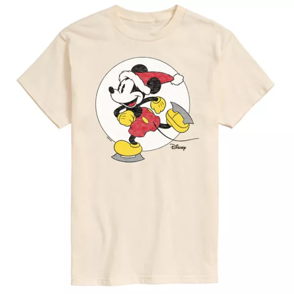 

Футболка мужская с принтом Микки Мауса на скейте Disney, бежевый