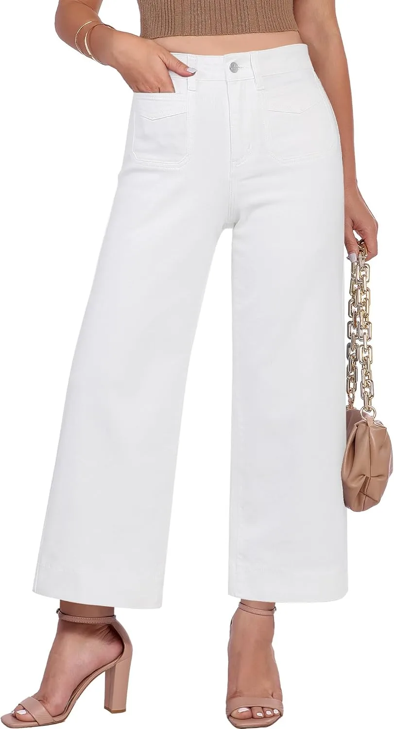 

GRAPENT укороченные джинсы для женщин, широкие, высокая посадка