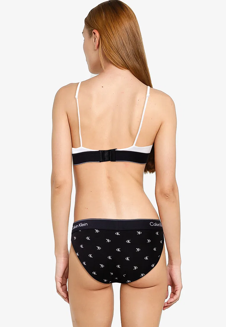 Топ-бралетт треугольный, микрофибра, Calvin Klein, белый — фото 2