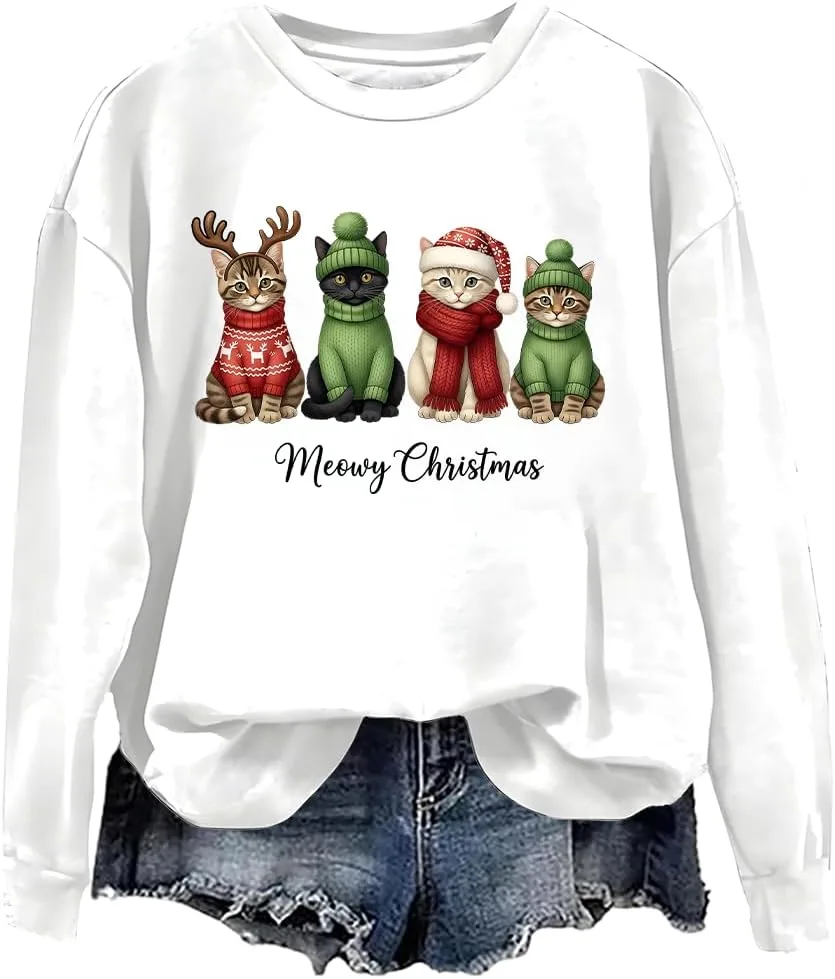 

Свитшот Meowy Christmas Unisex woati