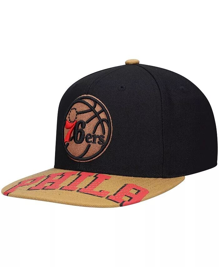 

Мужская кепка с крышками x Lids Black, Tan Philadelphia 76ers Current Reload 3.0 Snapback Hat Mitchell & Ness
