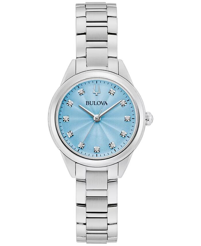 

Женские часы Sutton Diamond Accent из нержавеющей стали с браслетом, 28 мм Bulova