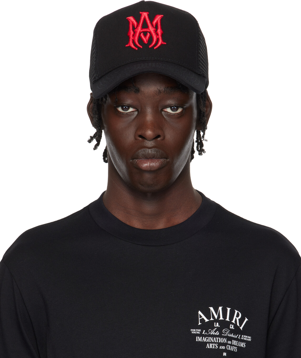 

Кепка Trucker с логотипом MA черного и красного цвета AMIRI