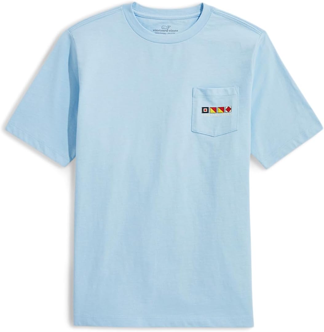 

Футболка Vineyard Vines Kids Boys' First Mate Short Sleeves Tee (Little Kid), цвет Jake Blue