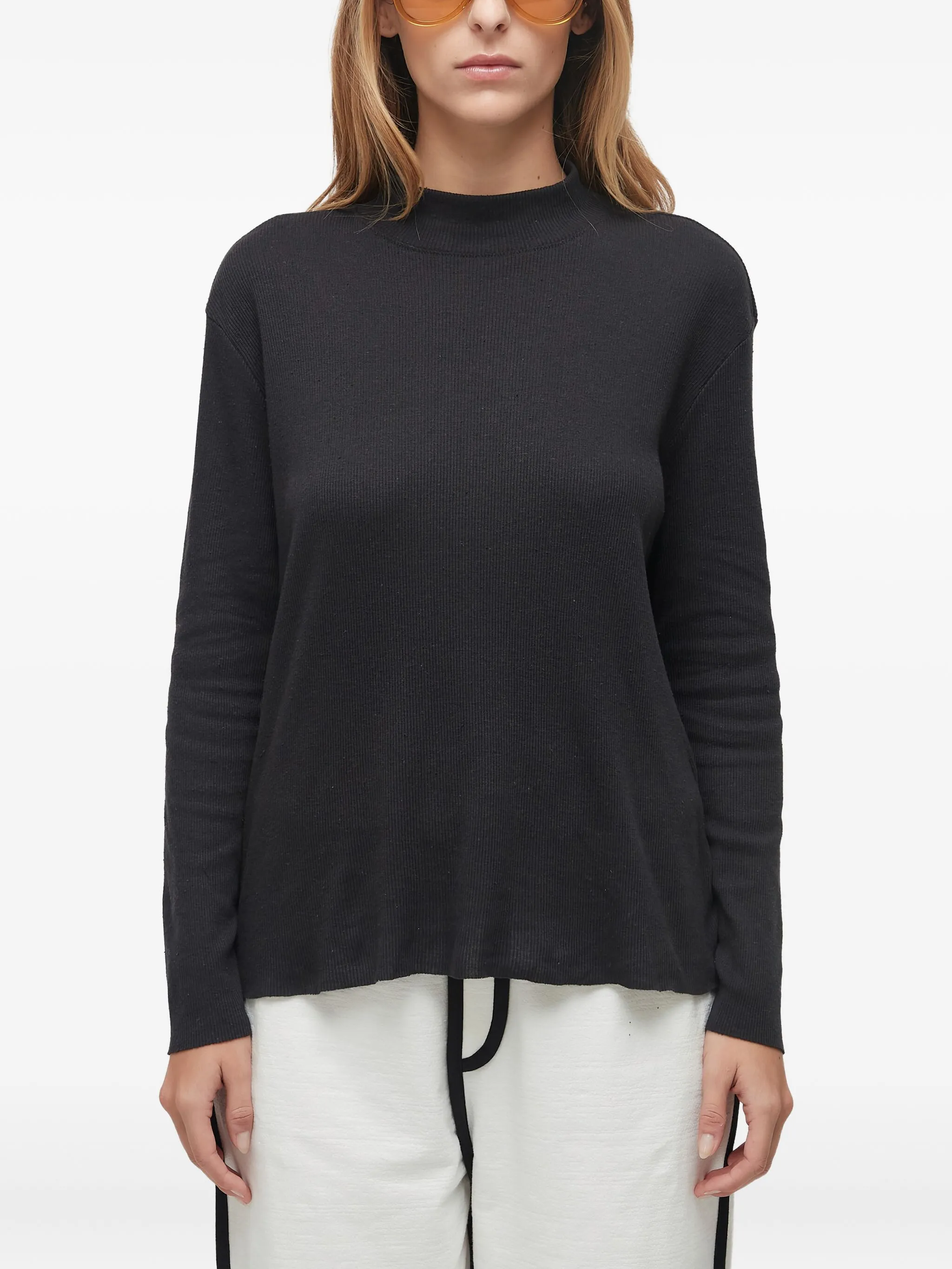 

Свитер в рубчик с высоким воротником Osklen, черный