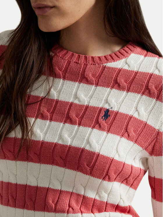 Облегающий свитер 211965754001 Polo Ralph Lauren, розовый — фото 4
