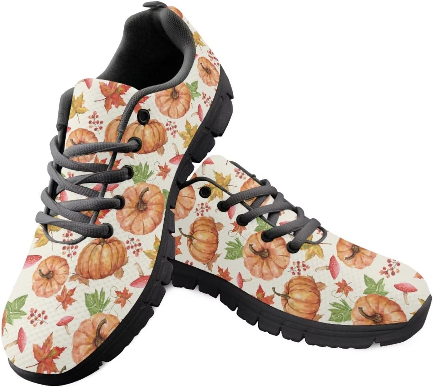 

Женские слипоны кроссовки для ходьбы, тенниса и бега, весенне-летние цветочные кроссовки, легкие Getelinseng, Fall Pumpkins