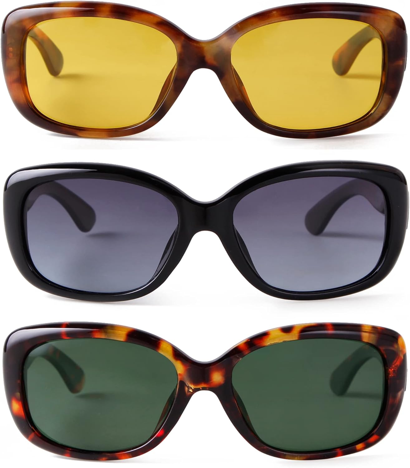 

Солнцезащитные очки для женщин и мужчин, поляризованные, винтажные, ретро, ​​круглые, квадратные, модные, в стиле Y2K, прямоугольные, с защитой от УФ-излучения DQbhzh, Tortoise/Yellow,tortoise/Green,glossy Black/Gradient Grey