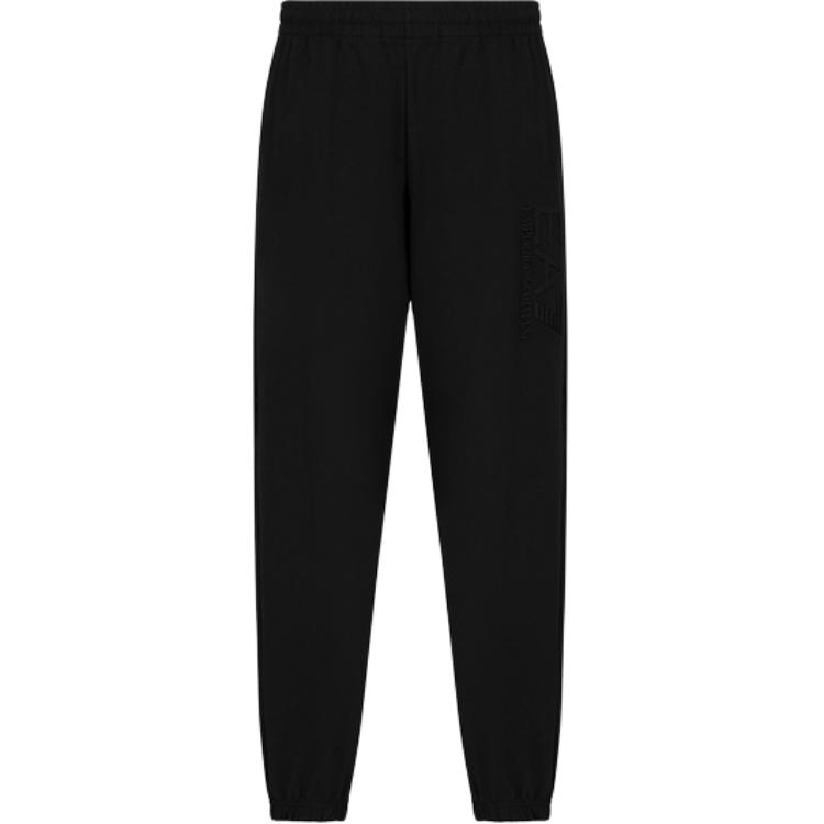

EMPORIO ARMANI Ea7 ss25 спортивные трикотажные брюки мужские black