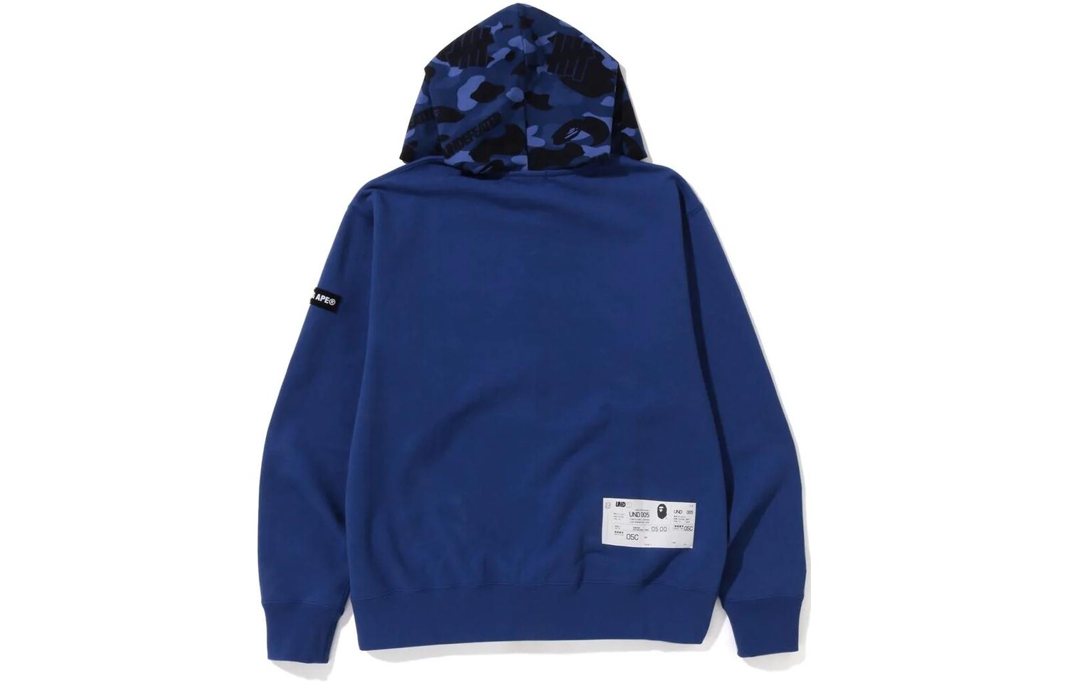 BAPE X Undefeated Color Camo Свободная толстовка с капюшоном на молнии A Bathing Ape, зеленый — фото 2