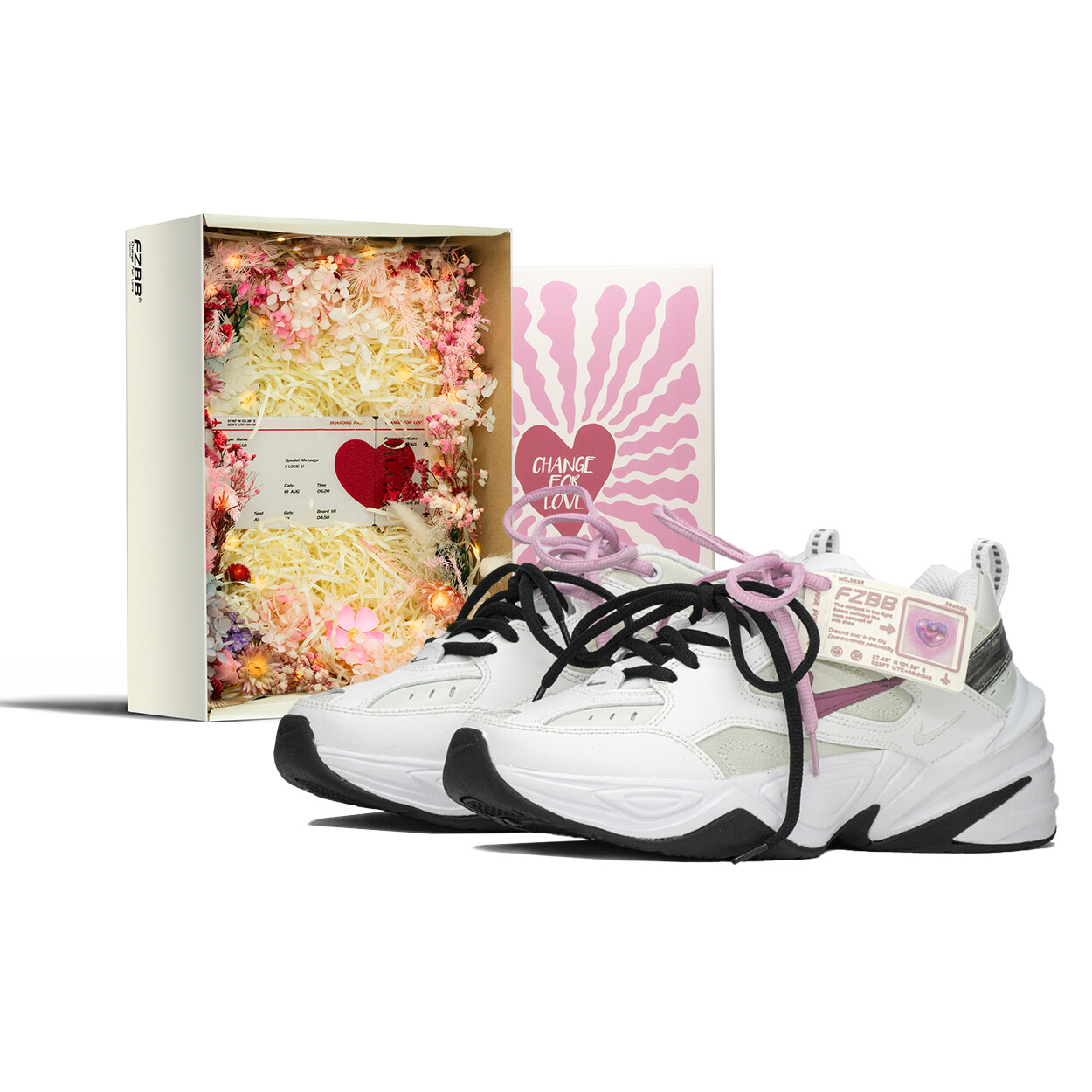 

Кроссовки Nike M2K Chunky Sneakers Women's Low-top White/pink, белый