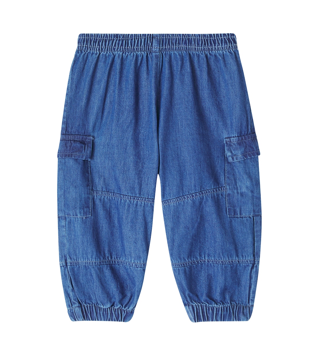 

Брюки-карго из хлопка шамбре Baby Sae Molo, Mid Blue Wash
