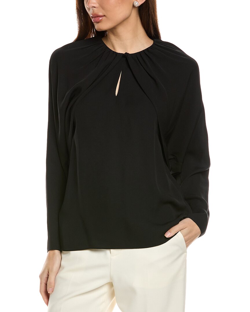 

Lafayette 148 New York Блузка с шелковыми болеро рукавами, черный