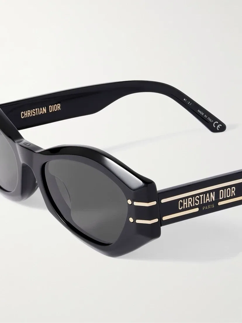 DiorSignature B1U солнцезащитные очки из ацетата в форме кошачий глаз DIOR EYEWEAR, черный — фото 4