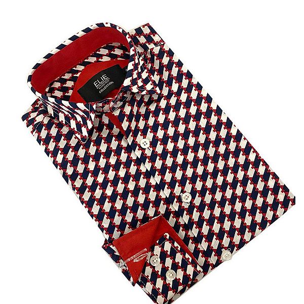 Рубашка с геометрическим принтом для мальчиков slim fit Elie Balleh — фото 2