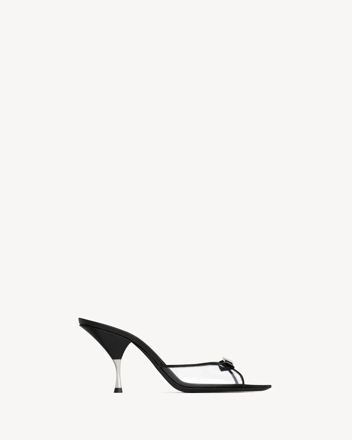 Мюли JERRY из термопластика и украшенные стразами SAINT LAURENT, черный — фото 2