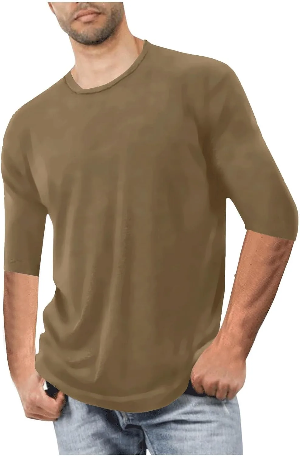 

Футболка с коротким рукавом для мужчин, летняя, casual, crew neck, loose fit