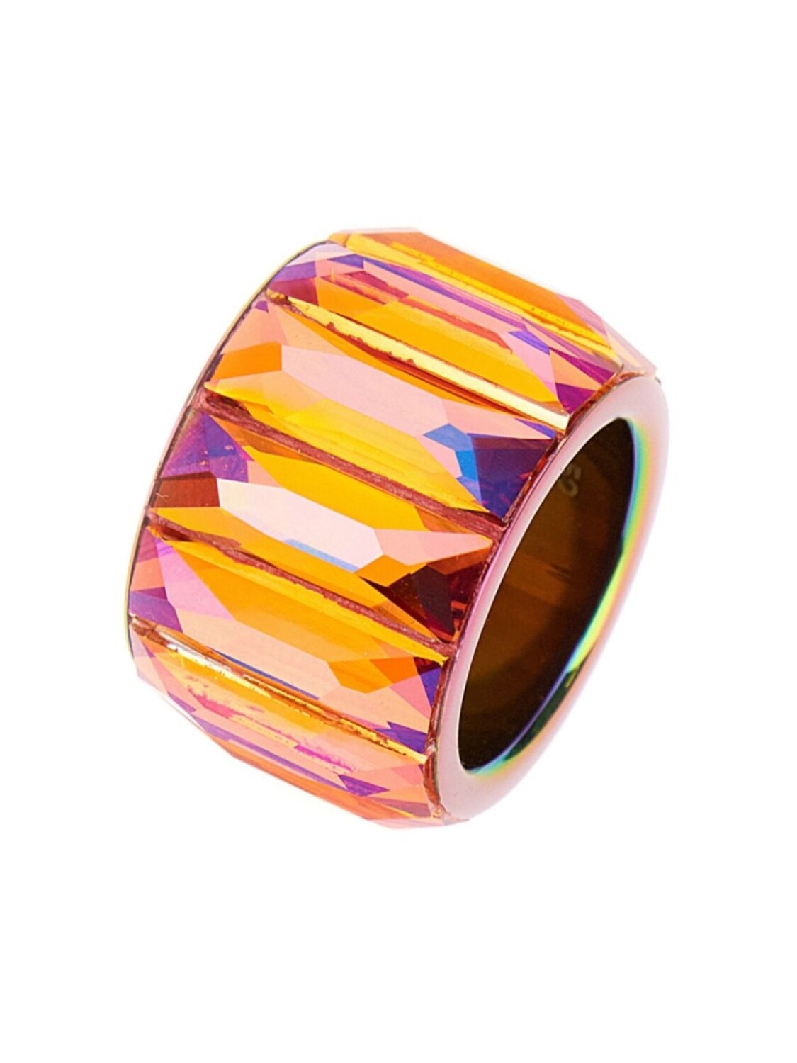

Кольцо, украшенное кристаллами Swarovski, фиолетовый