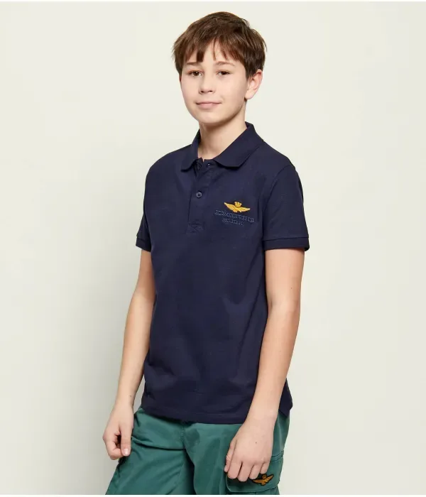 Полюс regular fit Aeronautica Militare, темно-синий