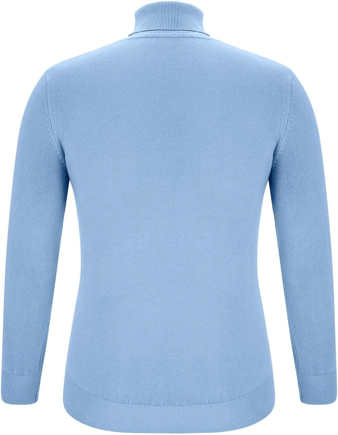 Мужской водолазка свитер slim fit вязаный легкий однотонный с длинным рукавом — фото 4