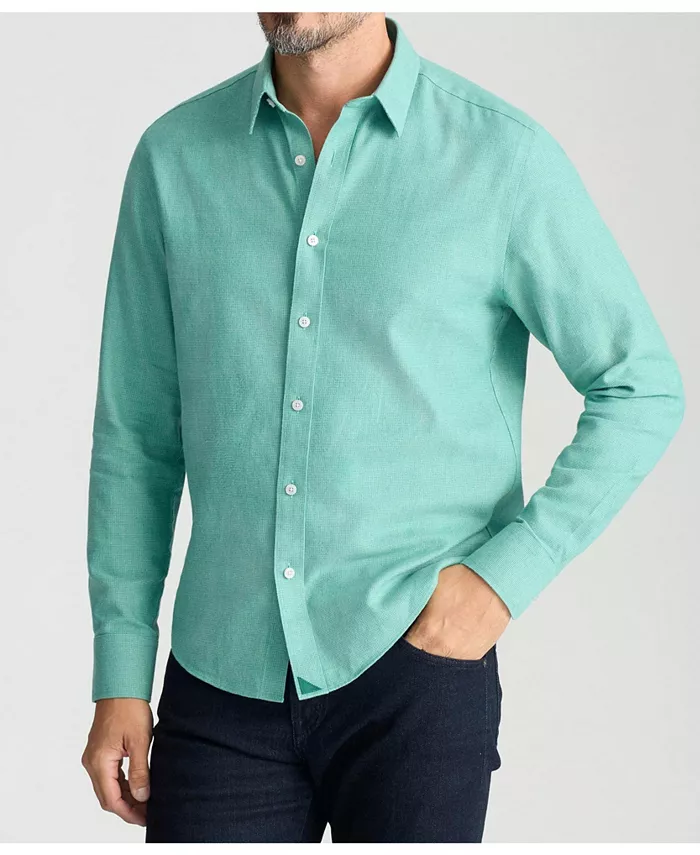 

Мужская классическая рубашка Veneto с пуговицами, без складок, slim fit UNTUCKit, зеленый