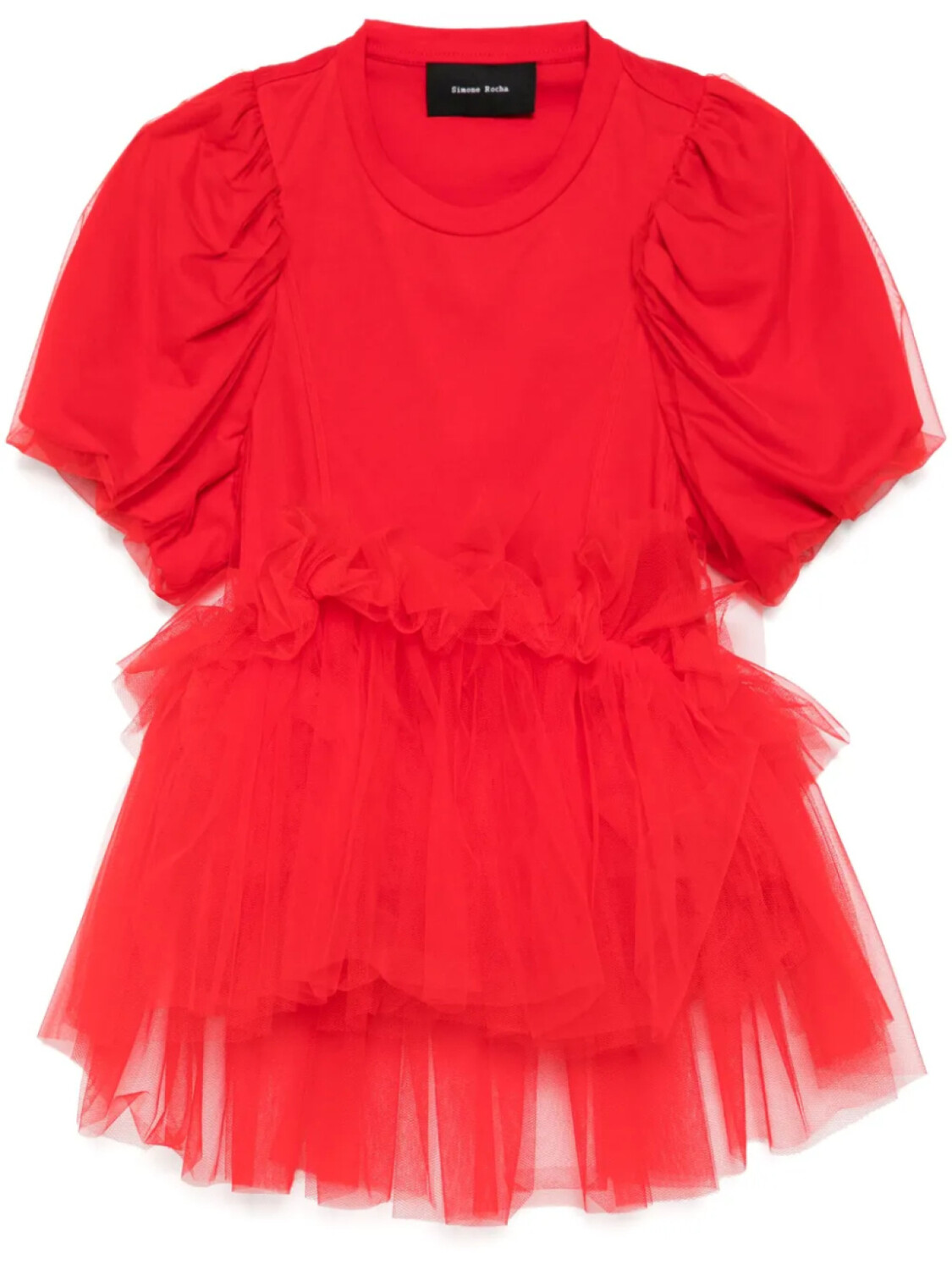 

Simone Rocha футболка с объемными рукавами, красный