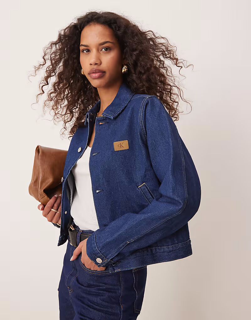 

Джинсовая куртка Calvin Klein Jeans Workwear, цвет темный