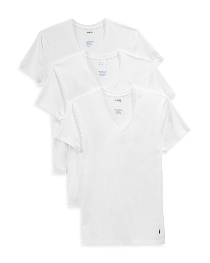 

Майка Slim Fit с V-образным вырезом, упаковка из 3 шт. Polo Ralph Lauren