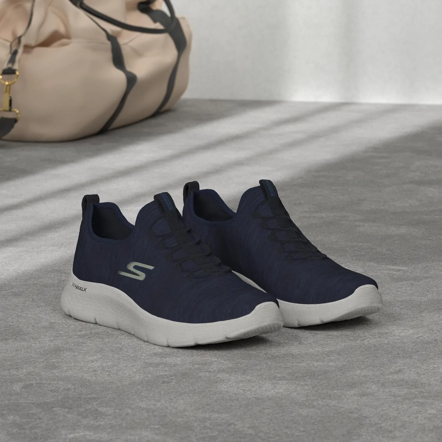 Мужские спортивные кроссовки Skechers Gowalk Flex с воздушной подушкой без шнурков, 2-Navy Blue 2 — фото 2