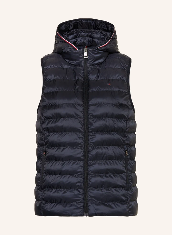 

Стеганый жилет со съемным капюшоном Tommy Hilfiger, синий