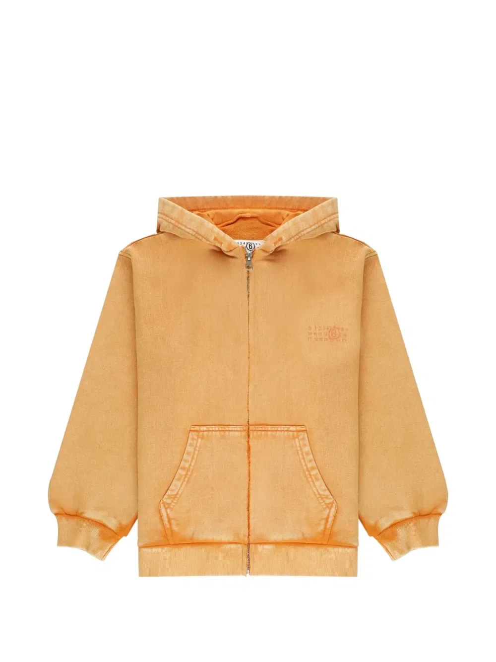 Худи с вышивкой в виде цифр MM6 Maison Margiela, оранжевый