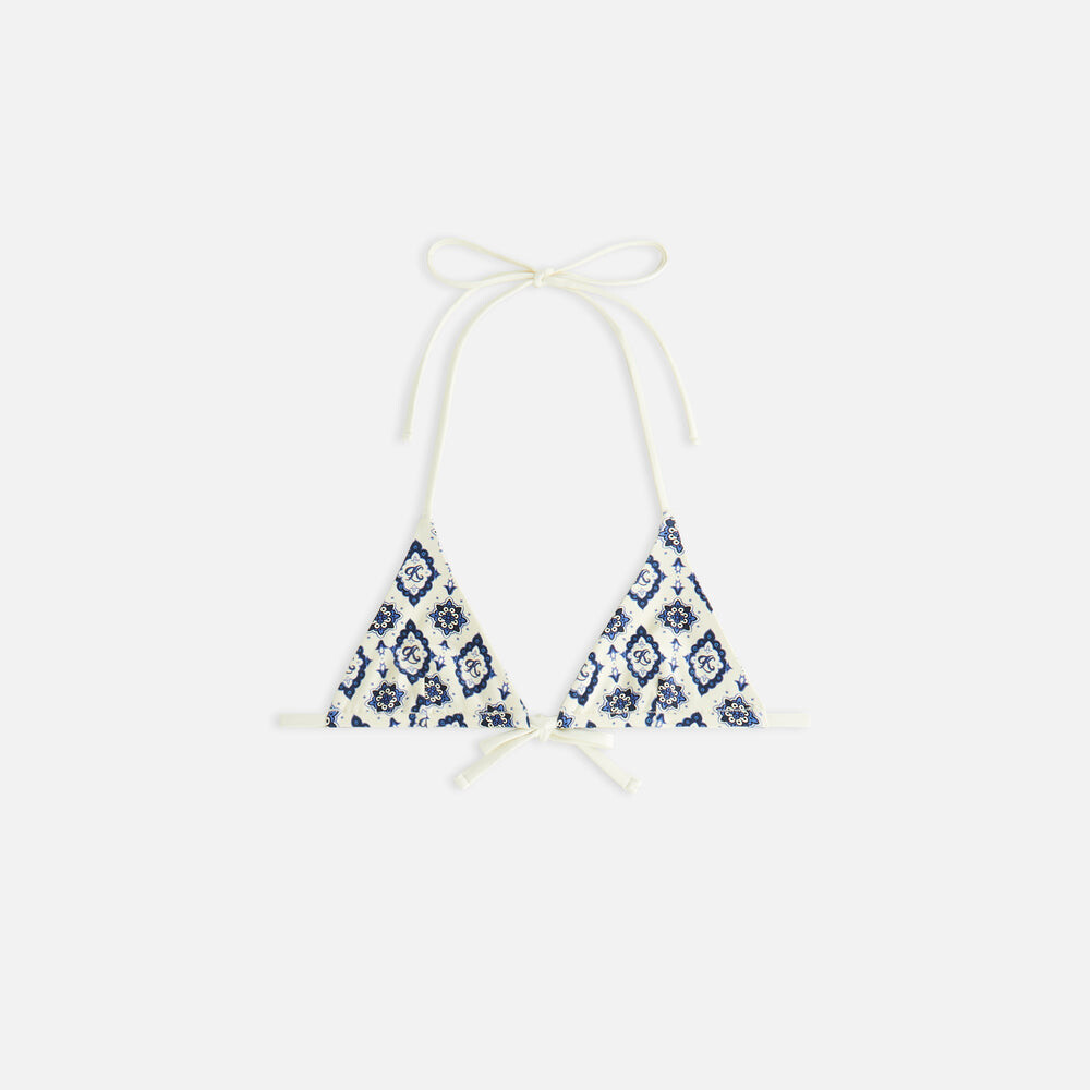 

Топ бикини Kith Women Talia II Baroque Tile Tie Top, цвет Sandrift