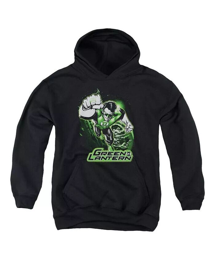 

Толстовка с капюшоном Boys of America Youth Green Lantern Green & Gray Justice League, черный