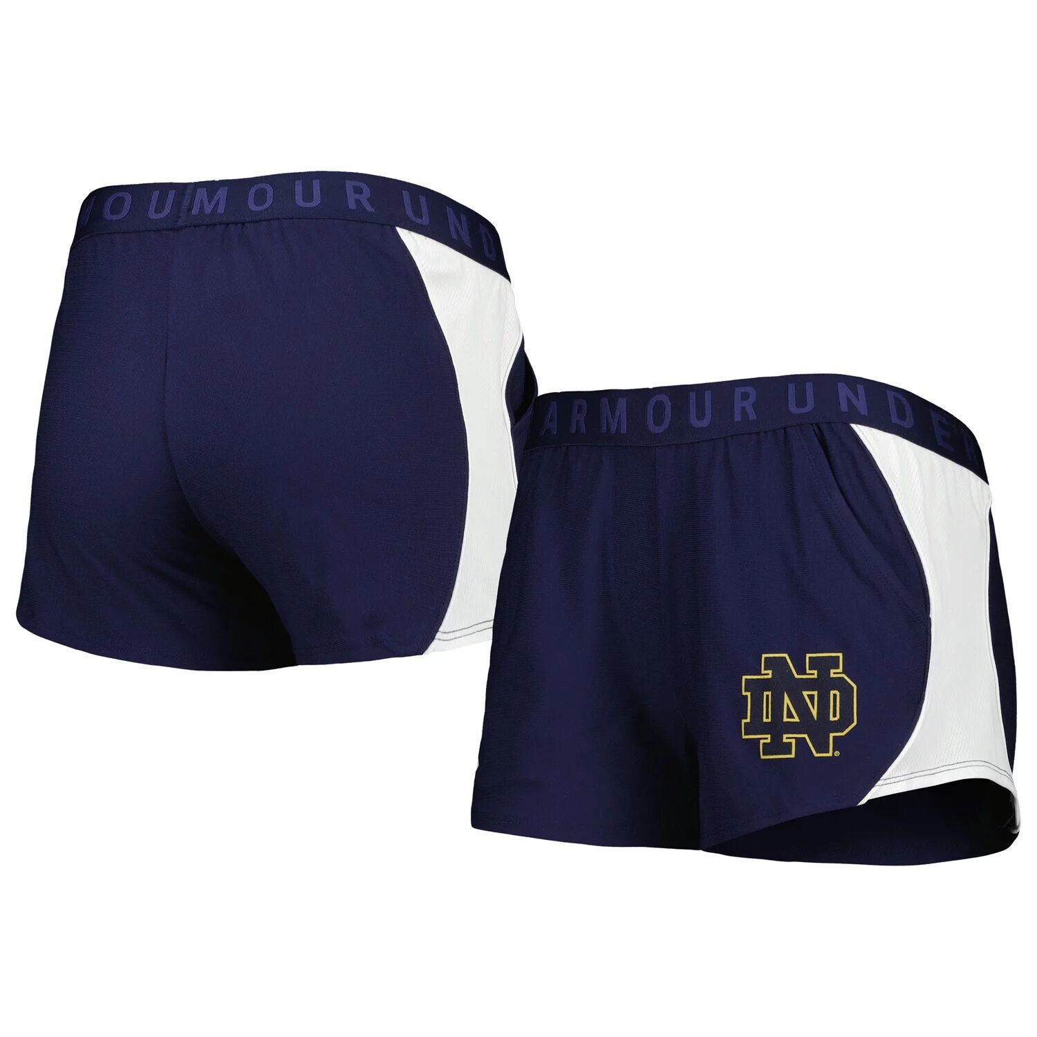 

Женские шорты Under Armour темно-синего/золотого цвета Notre Dame Fighting Irish Game Day Tech Mesh Performance Shorts Under Armour