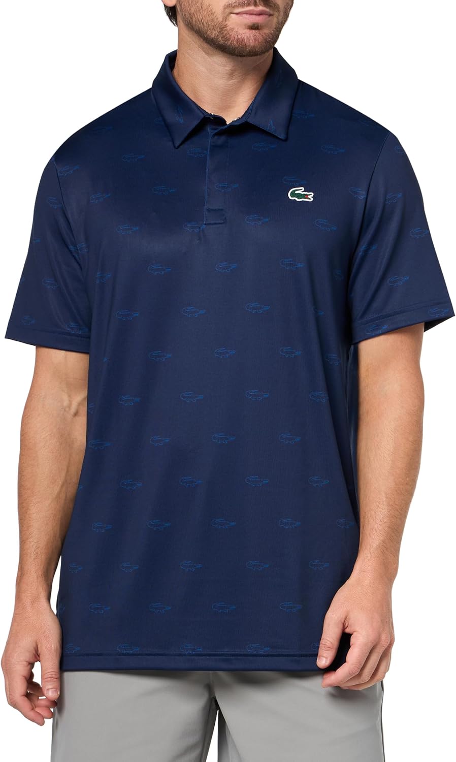 

Lacoste мужская поло для гольфа Regular Fit с защитой от ультрафиолета, Navy Blue/Navy Blue/France Blue