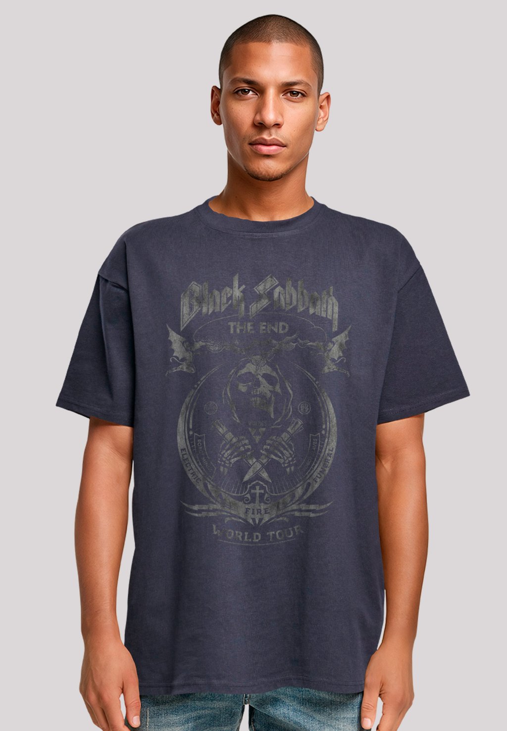 

Футболка с принтом BLACK SABBATH THE END WORLD TOUR F4NT4STIC, темно-синий