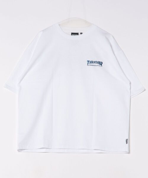 

Футболка с круглым вырезом и принтом, бренд Thrasher, цвет белый