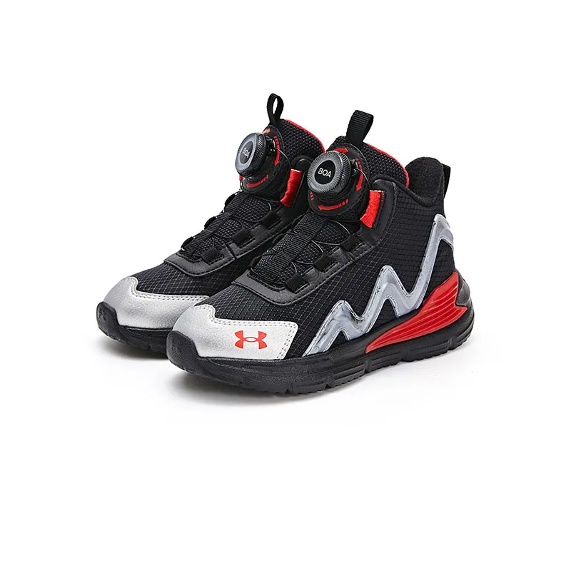 Детские уличные кроссовки Kids Under Armour, черный красный (Grade School)