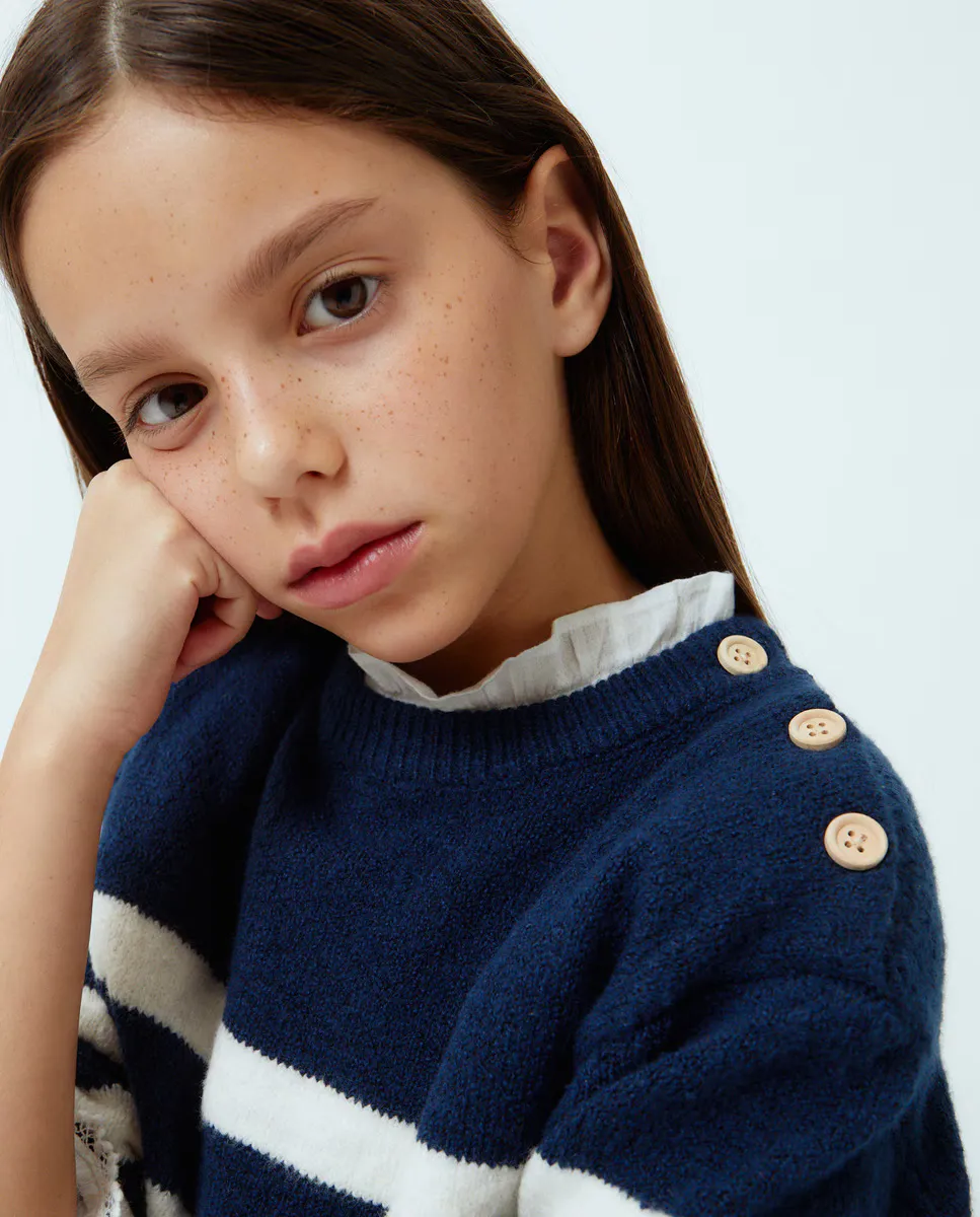 

Базовый девичий свитер Kids El Corte Inglés, синий