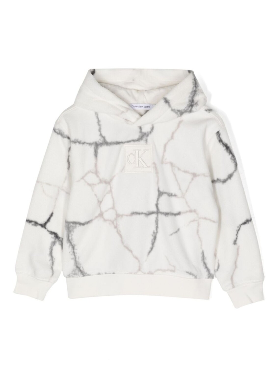 

Худи из переработанного полиэстера Calvin Klein Kids, белый