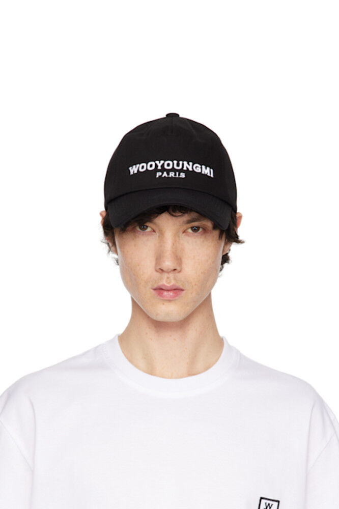 

Черная вышитая бейсболка WOOYOUNGMI