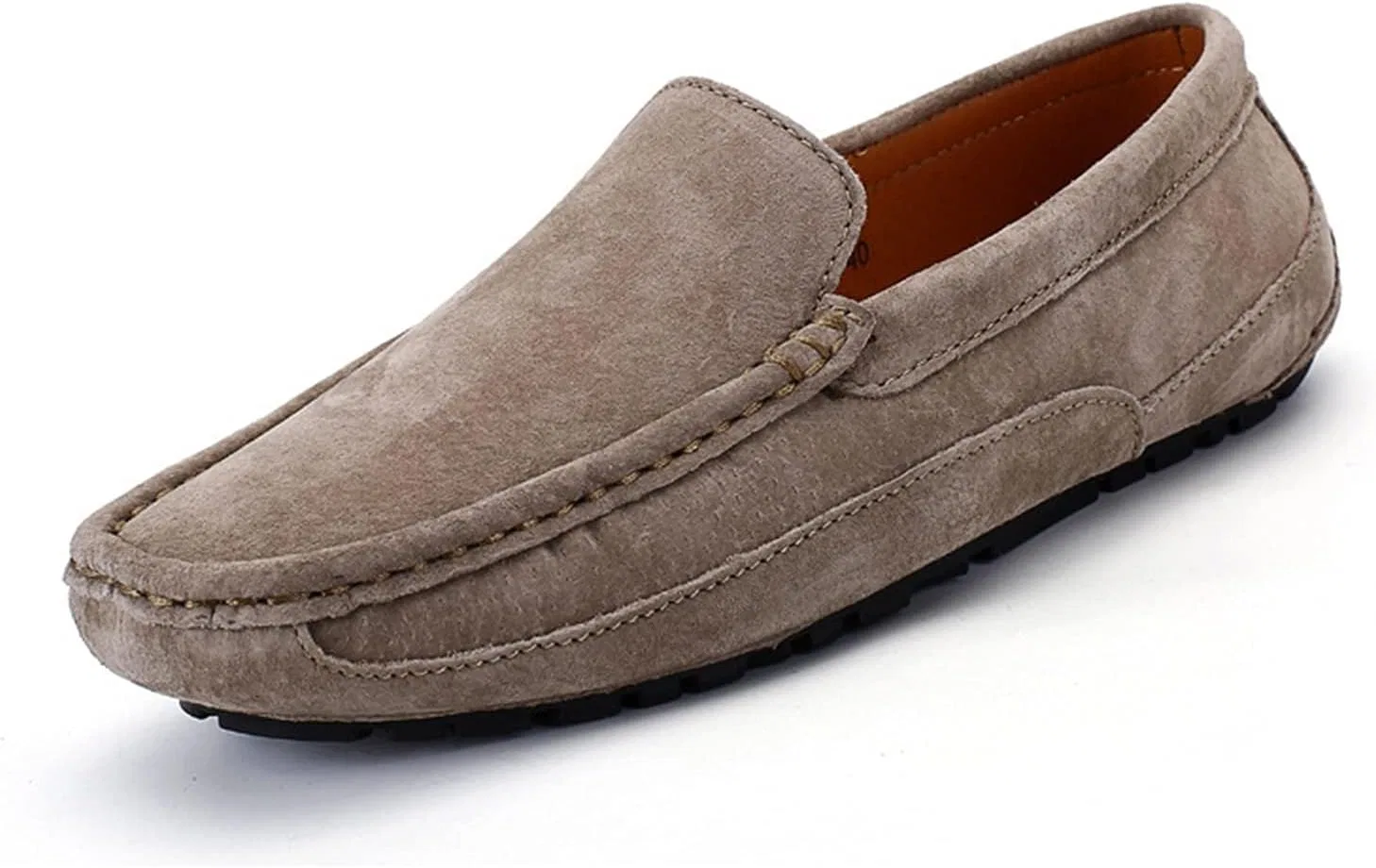 Лоферы мужские на искусственном меху, замшевые, Khaki