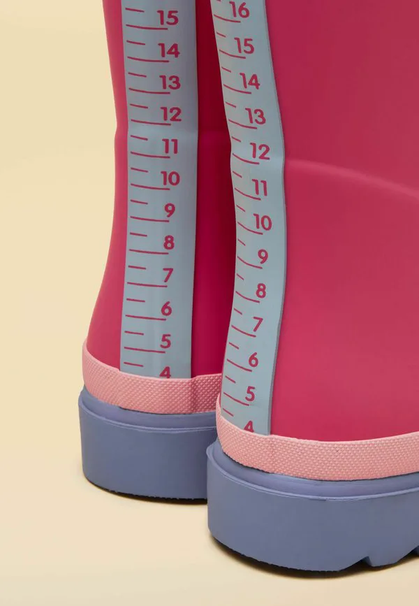 Резиновые сапоги стандартного кроя с цветовыми блоками Joules, Pink Blue — фото 4