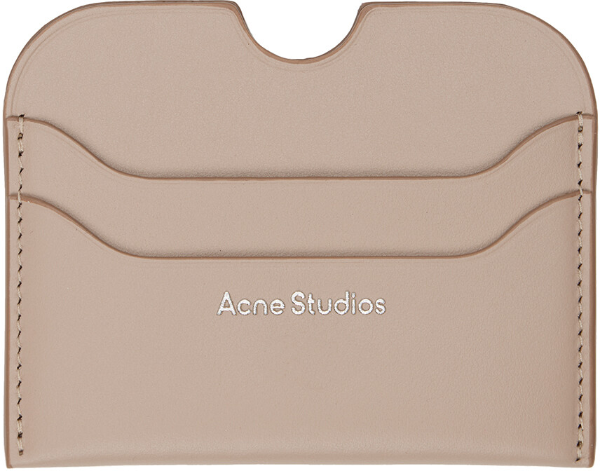 

Визитница из серо-коричневой кожи Acne Studios