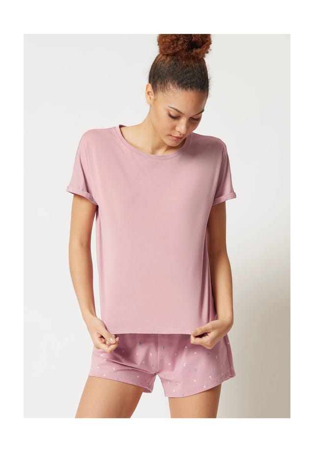 

Каждый вечер в пижаме с нашивкой-логотипом «mix & match» Skiny, розовый