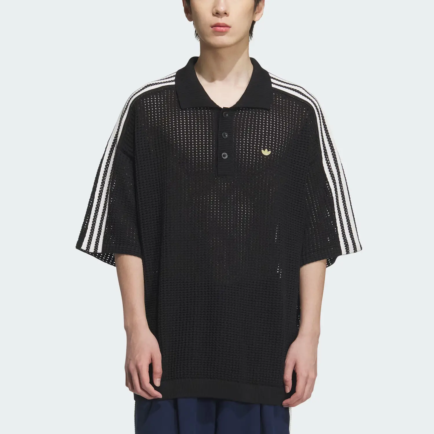 Поло SS25 мужская Adidas Originals, черный — фото 2