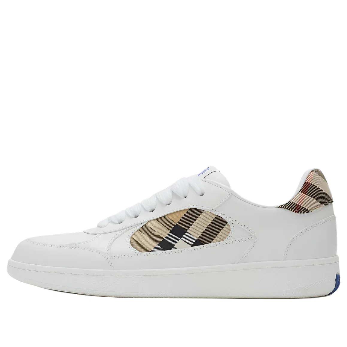Кроссовки Burberry 26 Leather and Check Terrace 'White Sand' 81086491, белый