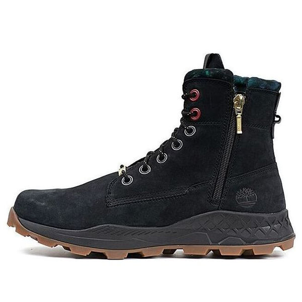 

Кроссовки brooklyn side zip boots 'black nubuck' Timberland, черный